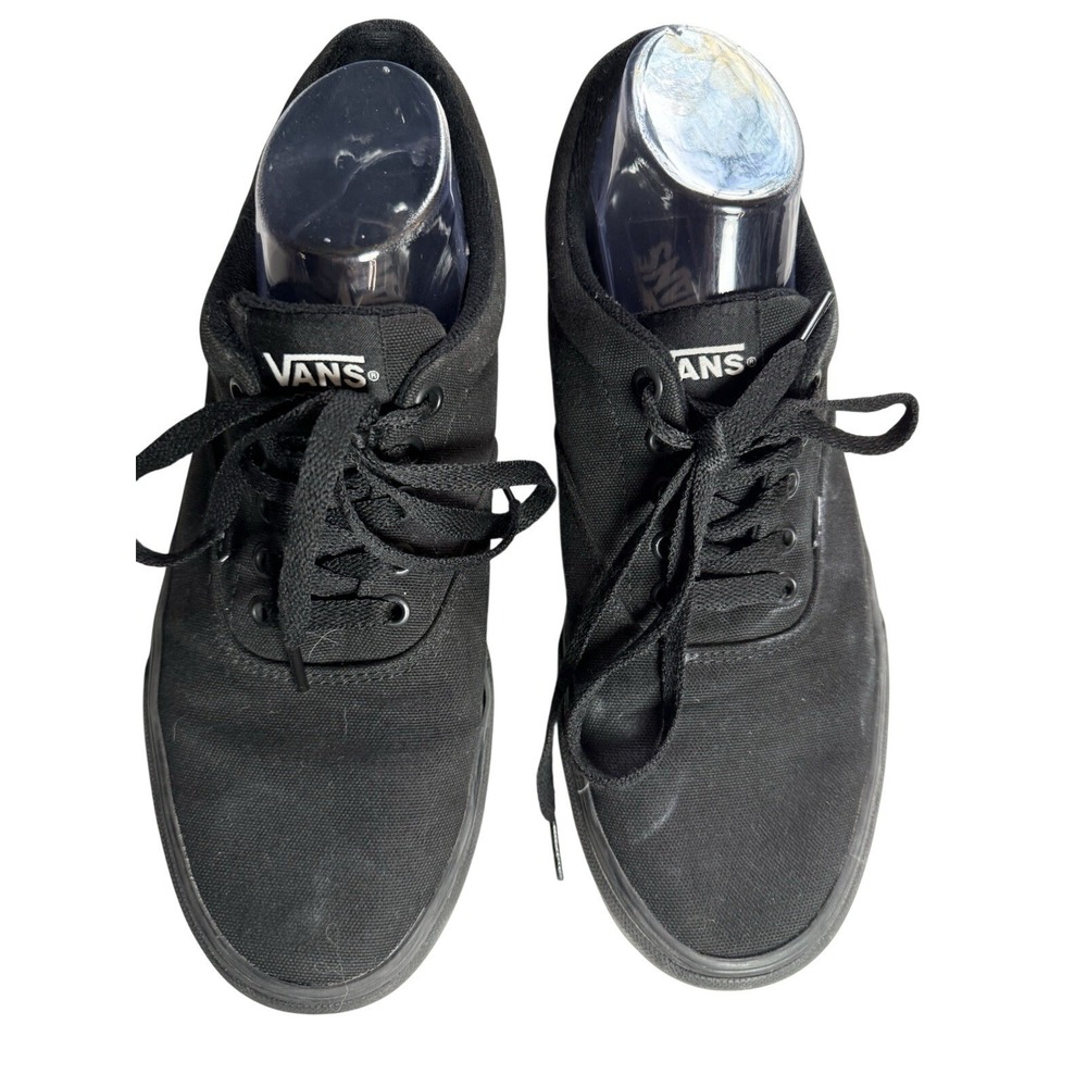 Vans Off The Wall Low Top Lace-Up Sneakers Mens Size‎ 10.5 All Black Shoes
